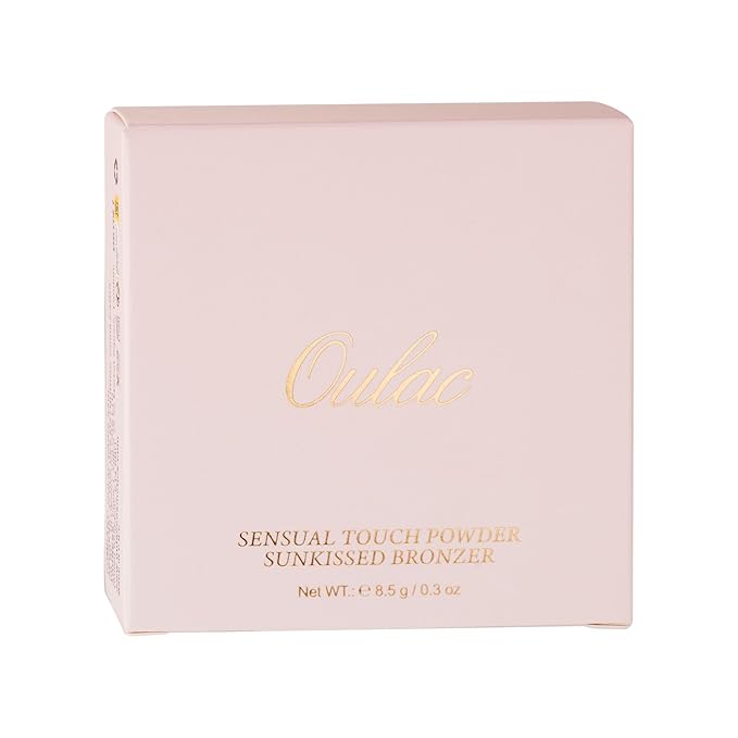 Oulac Shimmer Bronzer Powder Face Makeup with Mirror - Natural SunKissed Bronzer Look,Highly Pigmented Cream Bronzer, Long Lasting Glow, Easy to Blend, Vegan & Cruelty-Free B02
