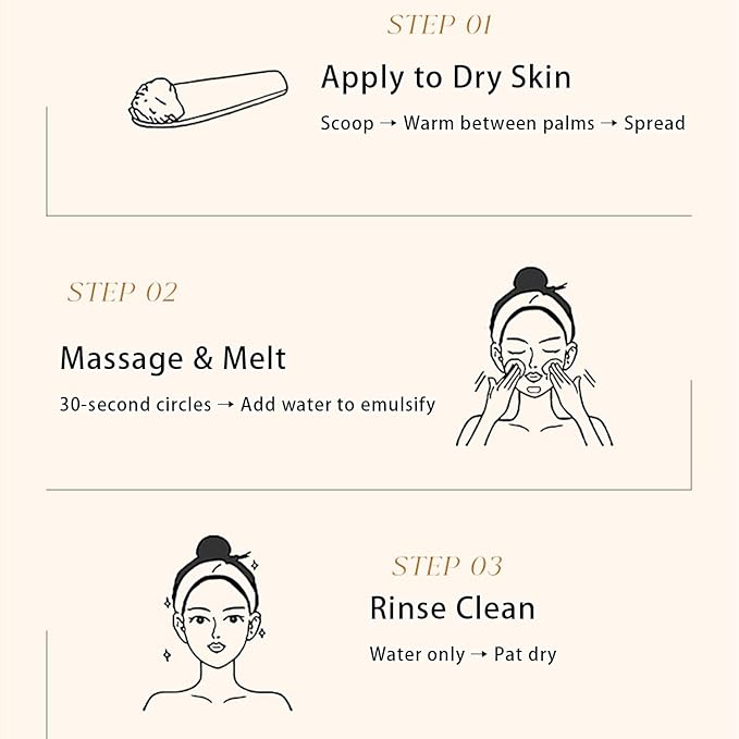 Cleansing Balm Makeup Remover - Vitamin E & Jojoba Oil Infused, Hydrating Facial Cleanser for All Skin Types, Gentle Yet Effective for Waterproof Makeup, 3oz (85g) with Magnetic Spatula