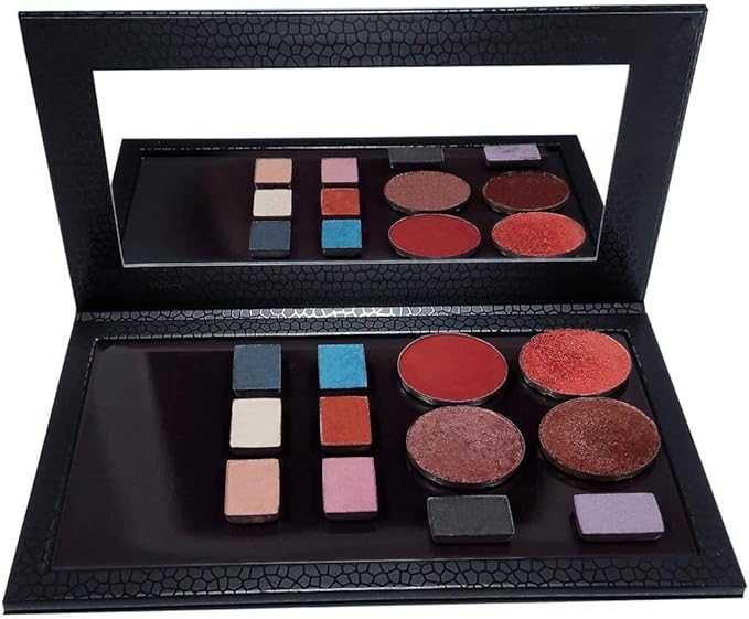 Allwon Magnetic Palette Empty Eyeshadow Makeup Palette with Shatterproof Mirror for Eyeshadow Lipstick Blush Powder (Black)
