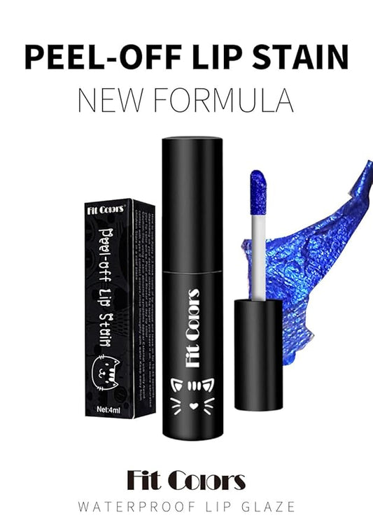2Pcs Lip Gloss Peel Off, Long Lasting Lip Tint, Peel Off Lip Stain Lip Tattoo Stain, Tattoo Magic Color Peel Off Lip Tint, Matte Lipstick Waterproof Lip Stain for Womens Girl