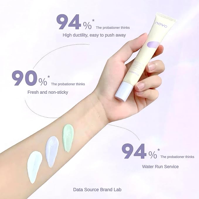 Novo Soft Glow Primer - Hydrating & Mattifying Makeup Base, Brightening, Oil Control, Flawless Skin, Lightweight, Nourishing Ingredients, All-in-One Primer for Smooth & Radiant Finish