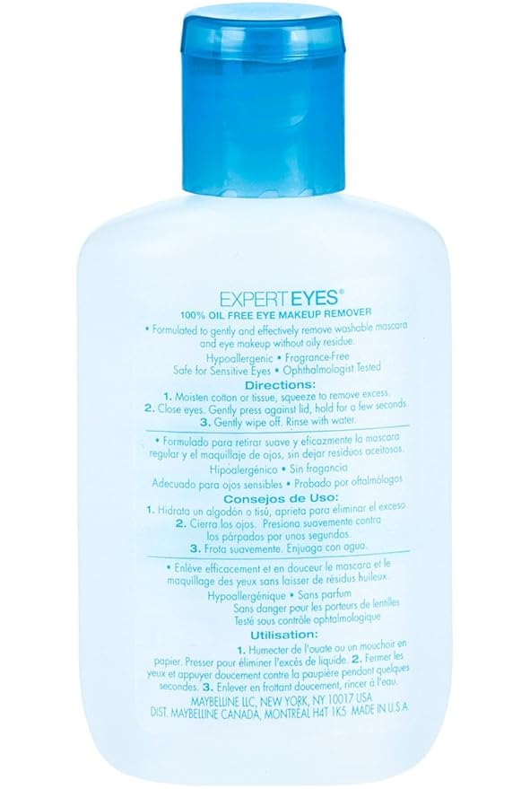 Maybelline New York Expert Eyes Oil-free Eye Makeup Remover, 2 Count