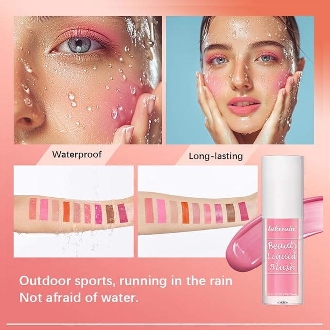 Velvet Liquid Blush, Natural Matte Finish Looking, Dewy Cheek Tint, Soft Cream Face Blush,Moisturizing Lightweight Blendable Feel,Long-Lasting-108#