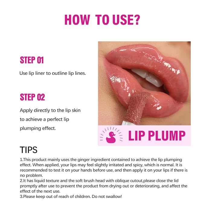 NICEFACE High-Pigment Lip Plumping Gloss, Hydrating & Moisturizing Lip Balm with Long-Lasting High-Shine, Natural Tinted Formula for Fuller Lips (Cherry)