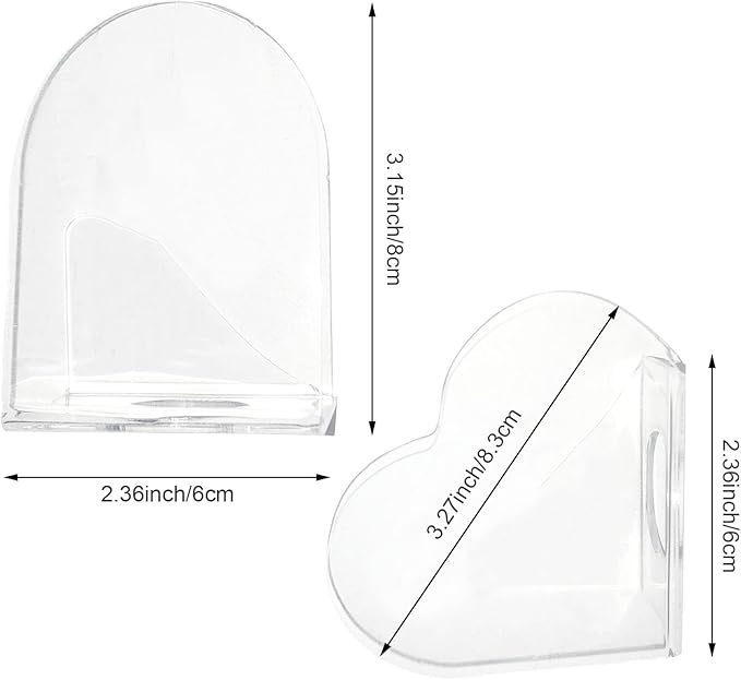 2PCS Clear Acrylic Paint Palette,Makeup Foundation Lipstick Mixing Palette with Thumb Hole,Easy Clean Non-Stick Artist Pallet for DIY Nail Art Painting Palette