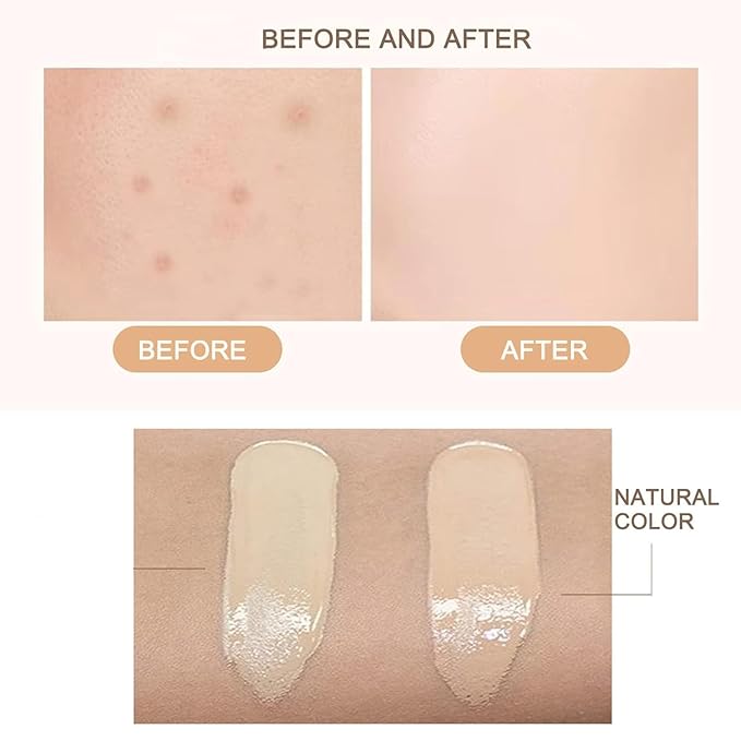 Cc Cream Self Adjusting For Mature Skin, Skin Adjusting CC Cream SPF 50, Cc Cream for Older Women, Cc Colour Correcting Self Adjusting for Moisturizer Cream (Natural)