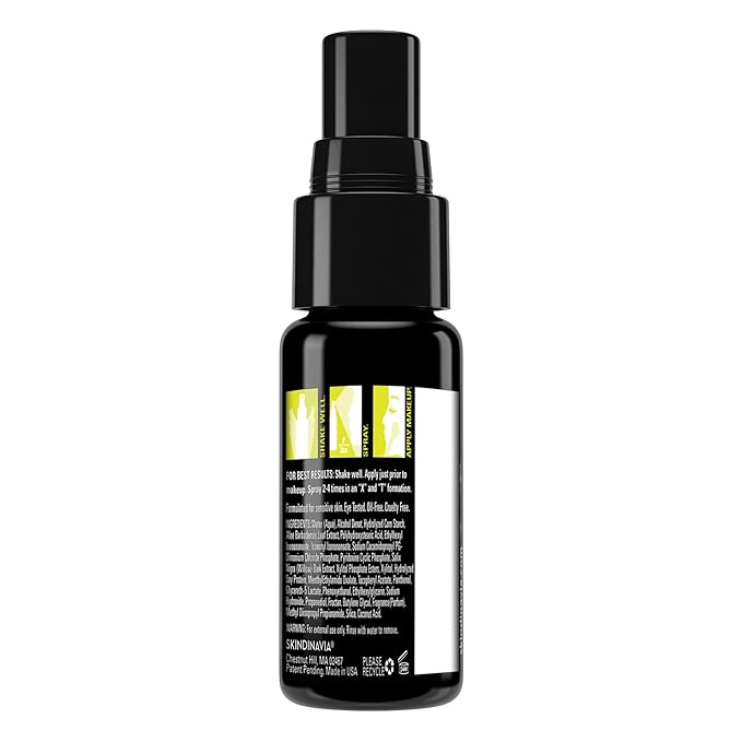 Skindinavia The Makeup Primer Spray - Hydrating Spray On Base Layer For Normal & Combination Skin - Professional Pore Minimizing Primer Mist for Face (0.66 Oz, Travel Size)