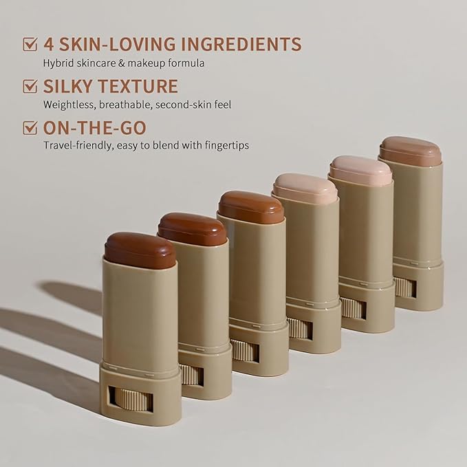 Beauty Balm Serum Boosted Skin Tint, Solid Tinted Serum Boosted Skin Tint Balm, Facial Color Correct, Radiant & Dewy Finish, Face Tinted Foundation, Contour Stick for Face Makeup (#03)