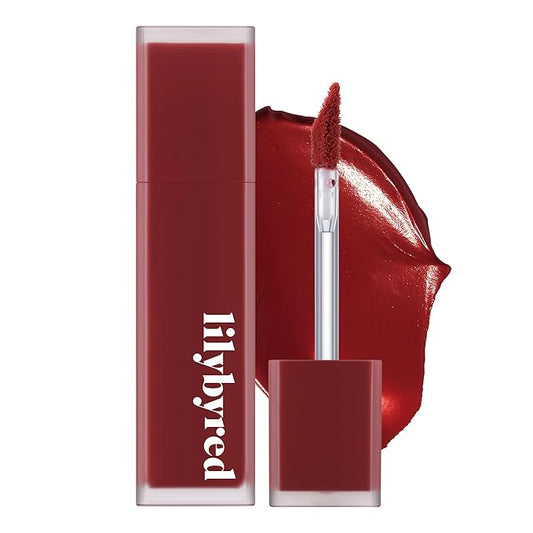 lilybyred Mood Liar Velvet Tint | Korean Moody Matte Lip Stain, Creamy Velvet Texture, Blurring Soft-Focus Effect, Highly Pigmented, Smudge-Proof, Long-Lasting, 0.14 oz. (09 Fatal Pomegranate)