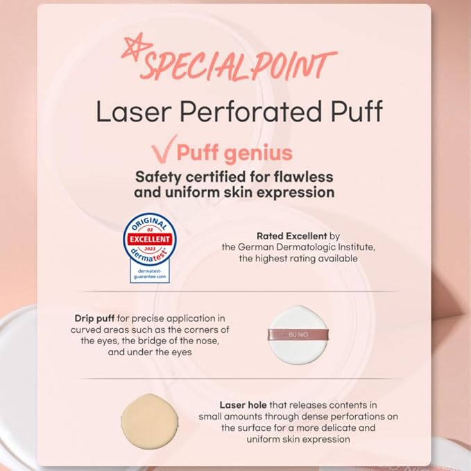 Calming Cool Tone up sun Cushion Foundation SPF50+ CC/BB Cream(0.88FlOz) Transparent&Natural tone-up&Even skin tone-Whitening&Wrinkle Improvement,Derma tested (Pink Beige, 0.88Fl Oz (Refill))