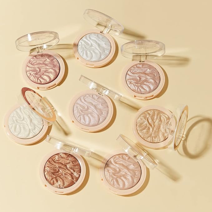 Revolution, Reloaded Pressed Powder Highlighter, Intensely Pigmented for a High Impact Dewy Finish, Raise The Bar, 0.22 Oz