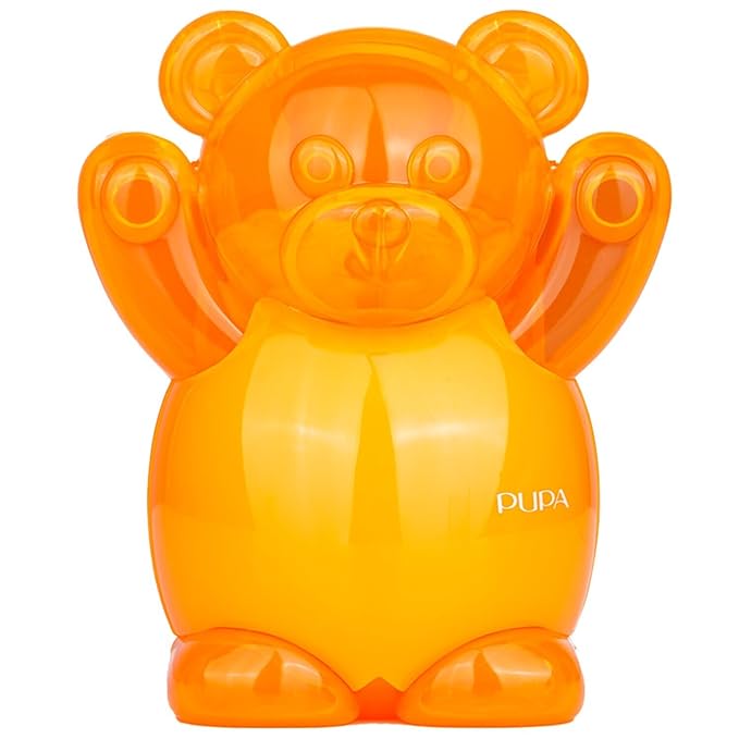 Pupa Milano Happy Bear Makeup Kit, 004 Orange, 0.39 oz - Makeup Gift Set - Makeup Palette - Blush - Eyeshadow - Highlighter - Lip Gloss - Face Makeup