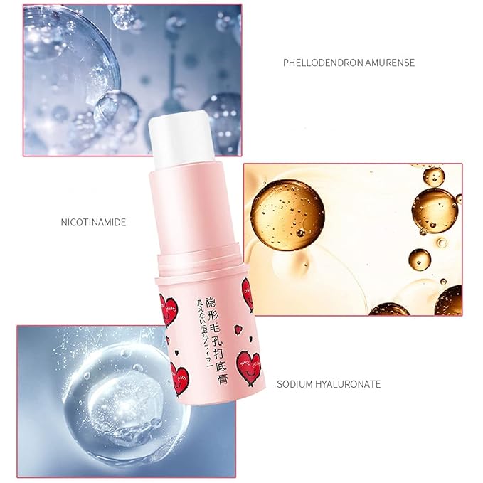 Magical Pore Eraser Waterproof Face Primer Stick - Matte Priming Makeup Blur Stick Invisible Pore Eraser Stick (Natural, 2PCS)