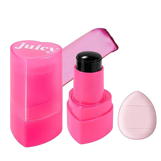 Jelly Blush, 3-In-1 Multi-Use Blush Stick for Eyes, Cheeks & Lips, Hydrating Texture (02, 1 PCS)
