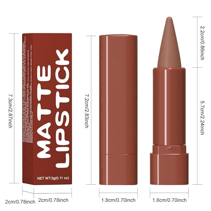 Orange Brown Gradient Matte Lipstick Crayon Lip Liner Pencil,Women Long Lasting Waterproof Smudge Proof Lipstick for Daily Makeup,Light to Dark Flawless Contour Gradual Ombre Effect Lip Pencil 01#