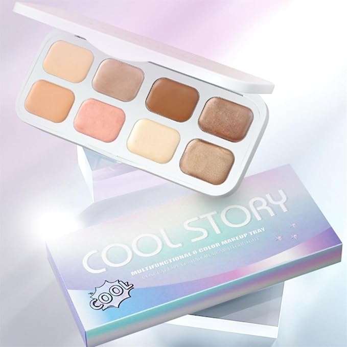 8-Color Cream Eyeshadow Palette for Older Woman – Makeup Palette for Eyes & Face | Waterproof, Blendable (Matte, Shimmer, Satin) | All Skin Types (Mature, Aging Skin)
