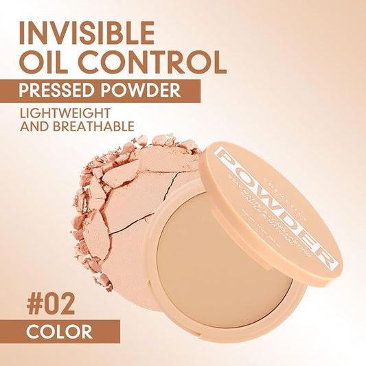 Pressed Matte Face Powder Makeup & Setting Powder for Poreless Wrinkle Blurring Contour Concealer Finishing,Lightweight,High Coverage,Shine Control (Brown-Matte-02, 1.71OZ (Pack of 1))