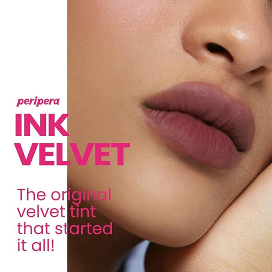 Peripera Ink the Velvet Lip Tint - High Pigment Color, Longwear, Weightless, Not Animal Tested, Gluten-Free, Paraben-Free (031 WINE NUDE (NEW))