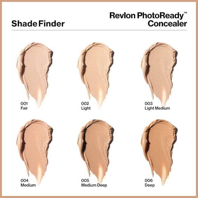 Revlon Concealer Stick, PhotoReady Face Makeup for All Skin Types, Longwear Medium- Full Coverage with Creamy Finish, Lightweight Formula, 004 Medium, 0.11 Oz