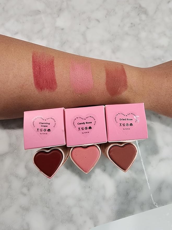 3-in-1 Multifunction Blush Stick - Blush, Lip Tint, Eye Shadow - Creamy, Long-Lasting, Easy Application for a Flawless Look | Charming Grape
