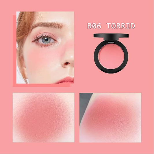 LAMUSELAND 8 Colors Soft Velvet Blush Matt Lasting Blusher (B06 TORRID)