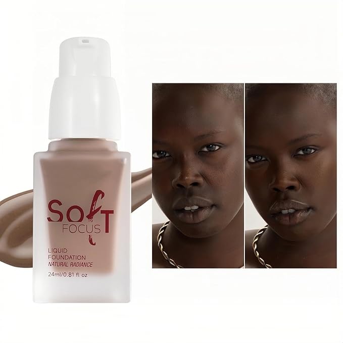 Full Coverage Foundation 10 Colors Natural Lightweight Smooth Creamy Foundation Long-lasting Longwear Matte Oil-Control Foundation (Color 10)