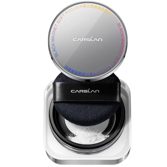 Black Magnet Soft Focus Make Up Powder, Waterproof Loose Setting Powder, 24H Longlasting, Oil Control, Talc-Free Face Powder, 03 Translucent For Sensitive Skin, 0.28Oz