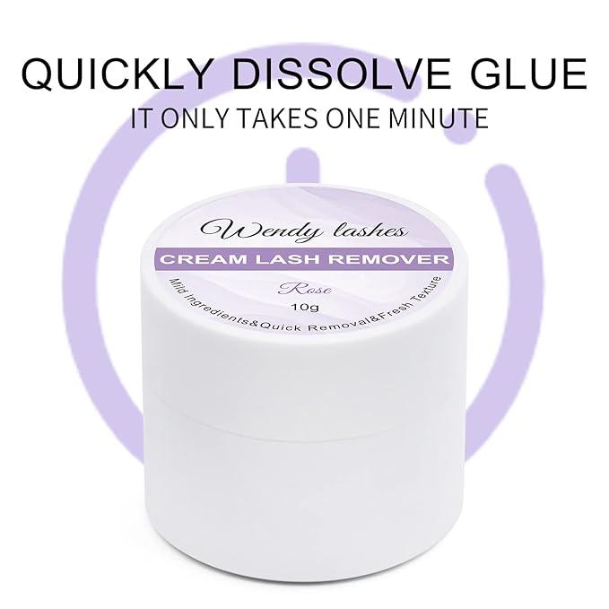 Lash Remover For Lash extensions/Lash Clusters Cream Lash Glue Remover 10g Effectively| Low Irritation for Sensitive Skin Lash Extension Remover Easy Removal of Indicidual Lashes Glue Remover(Rose)