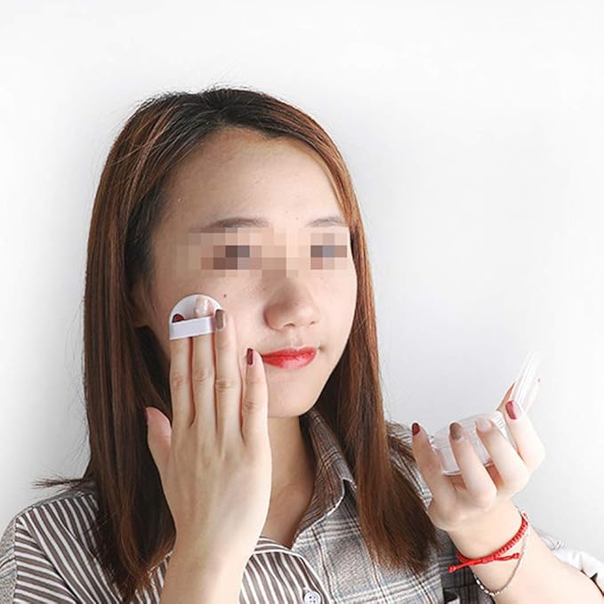 2 Pcs 50g Empty Loose Powder Case Transparent Face Powder Box Refillable Makeup Cosmetic Powder Container with Powder Puff, Sifter and Lid