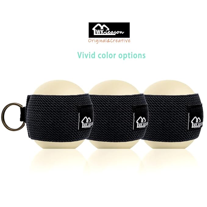 WKieason Lip Balm Holder Sleeve with Keychain Lipstick Sleeve Holder Tight-knit Elastic Holder for Ball Lip Balm Lipstick Holder Keychain (Blackx3)