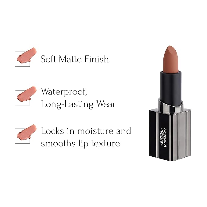 MUZIGAE MANISON City Chic Trio - 03 Nuddy | Objet water 01 Signature & 02 Spicy & Moodwear Blur 03 Nuddy | K-Beauty Lip Stain Matte Lipstick