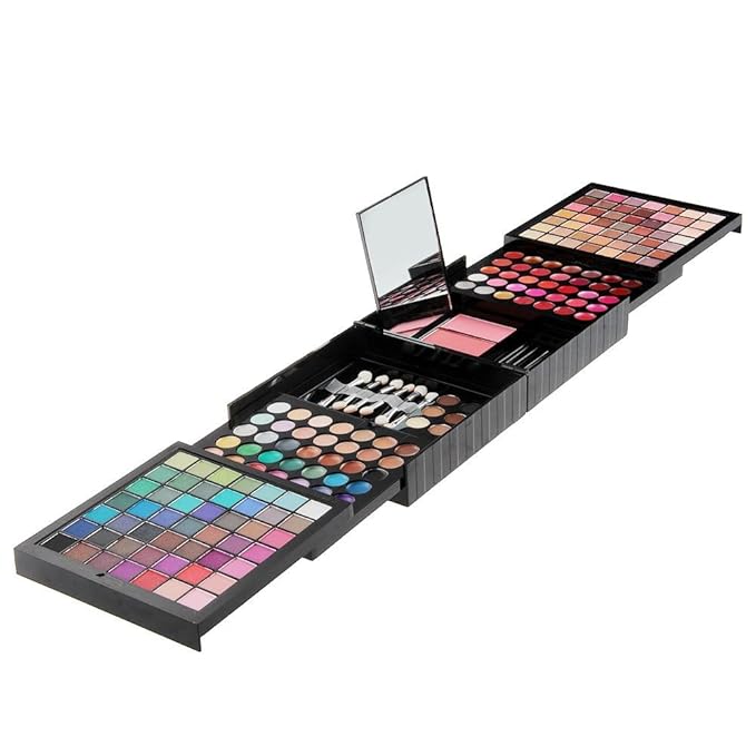 Pro 177 Color Eyeshadow Palette Blush Lip Gloss Makeup Beauty Cosmetic Set Kit
