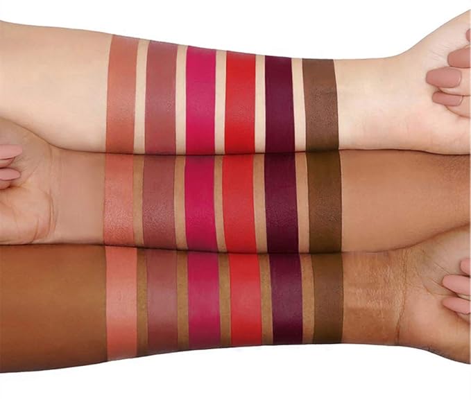 MAEPEOR Matte Liquid Lipstick 6PCS Nude Brown Velvety Lip Gloss Kit Long-Lasting Wear Non-Stick Cup and Not Fade Lipstick Set for All Undertone (Nude-Brown Series, 6PCS-D)