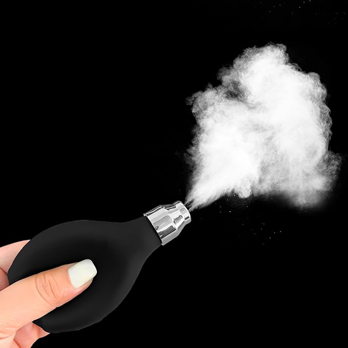 Powder Barber Spray Bottle, Empty Dispenser Blower, 3.38oz/100ml Refillable Hair Fiber Applicator Use Dry Shampoo, Gently Release Cornstarch Onto Neck Area, Make Client Comfortable After Hair Cut