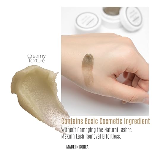Eyelash Extensions Cream Glue Remover - 15ml, Natural Pigment, Professional Eyelashes Extensions Adhesive Remover Cream Type, Fast Dissolution, Eyelash Extension Supplies, Oatmeal Color