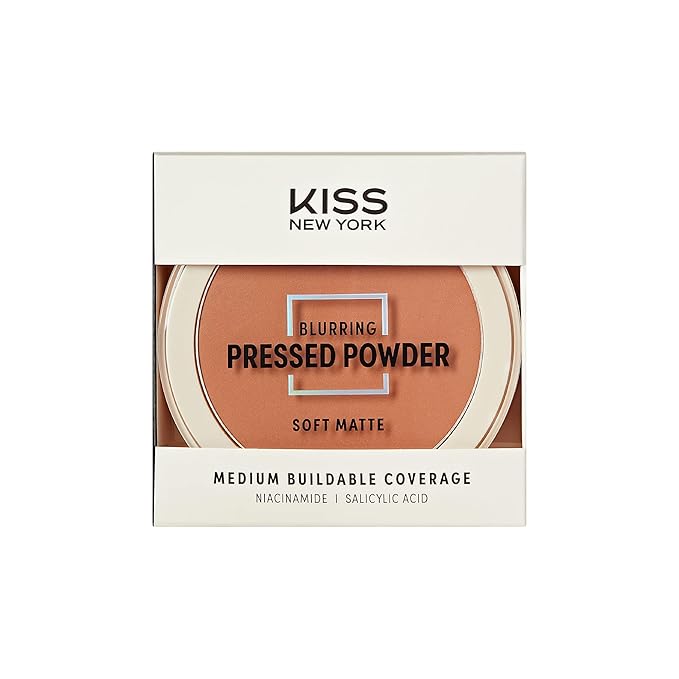 Soft Matte Pressed Powder, Blurring Poreless Face Powder Makeup, Medium Coverage Setting Powder Infused with Salicylic Acid & Niacinamide, Clean Beauty (Warm Honey, 0.28 Ounce)