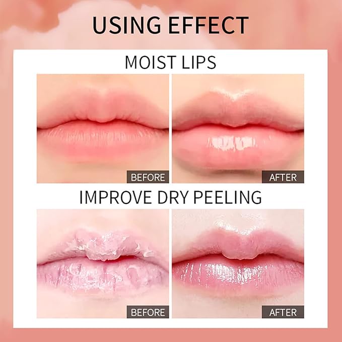 3 Color Pearlescent Lip Oil Hydrating Tinted Plump Lip Gloss Transparent Toot Lip Oil, Glass Lip Glow Oil Fresh Texture & Non-sticky, Nourishing Repairing Lightening Lip Lines Lip Care- 02