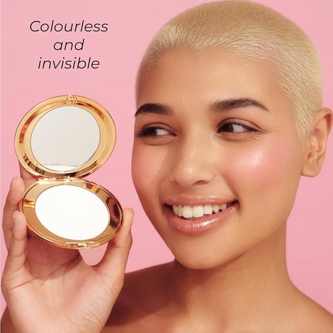 MCoBeauty Miracle Flawless Pressed Powder, Translucent, Oil-Control, Soft-Focus Finish with Hydrating Rose Flower Extract & Sweet Almond Oil, Vegan, Cruelty Free Cosmetics