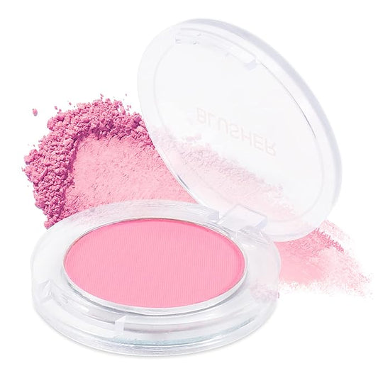 Boobeen Single Color Blush Face Blush Palette Matte Baked Makeup Blush Powder High Pigment Pressed Blush, Long-lasting Colorful, Blends Easily, Lightweight (#02)