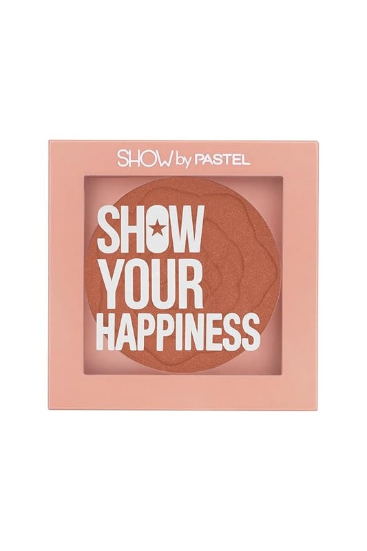 SHOW by PASTEL | Show Your Happiness Blush - Vibrant Pink Tone, Embossed Powder, Long-Lasting Color, No-204-Polite