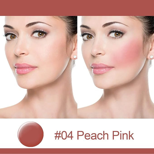Soft Cream Liquid Blush, Creamy Dewy Blush Lightweight Blendable Glowing Blush Stick with Cushion Applicator,Natural Silky Smooth Moisturizing Blush Makeup,Cruelty-free,04 Peach Pink