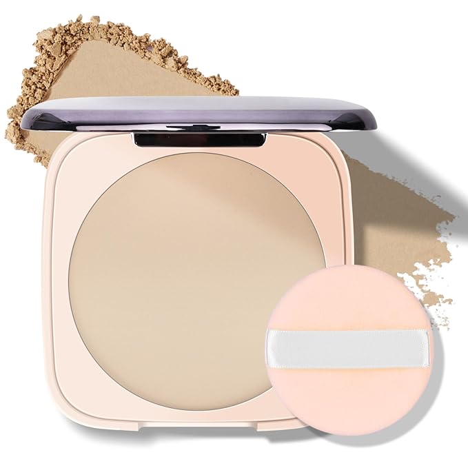 KYDA Natural Tone Matte Setting Powder, Pressed Face Powder, Even Complexion Setting Powder, Lightweight, Oil-Control Mattifying, 0.65 Oz. Large Capacity Packaging, All Skin