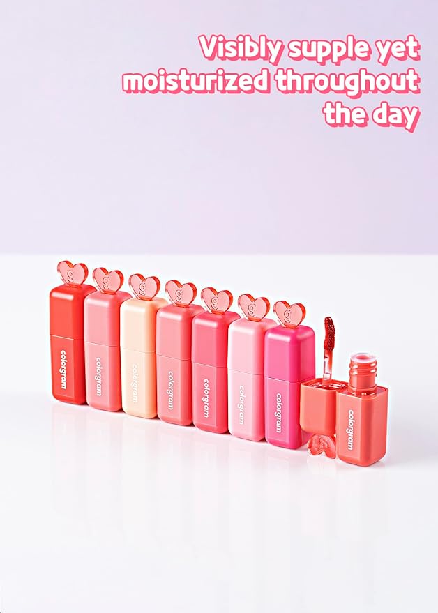 COLORGRAM Juicy Blur Tint 05 + 08 | Daily Semi-Matte, Semi-Glossy, Long-Lasting Lip Stain, Moisturizing, Buildable & Blendable, highly Pigmented (0.12 Fl. Oz.)