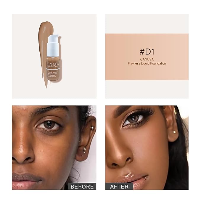 CANUSA Flawless Liquid Foundation (D1 Ochre Brown)