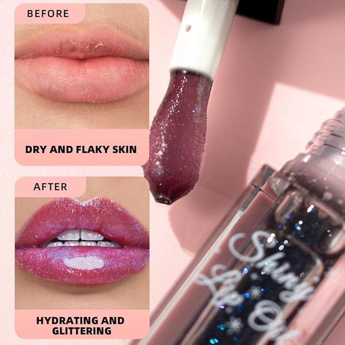 Color Changing Lip Oil Moisturizing Hydrating Lip Glow Oil Lip Gloss Glass Finish Lipgloss