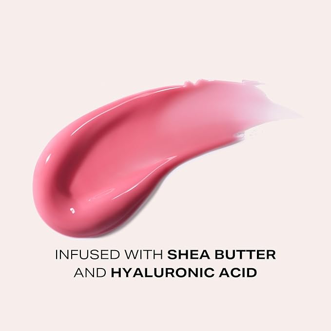 Woosh Beauty, Spin-On Lip Gloss, Hydrating Hyaluronic Acid & Shea Butter, No Fine Lines, Shine Finish, Vegan & Cruelty-Free