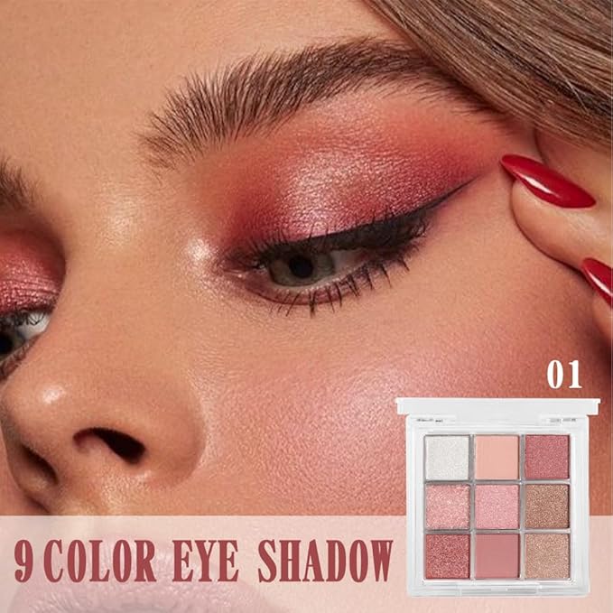 Rose Gold High-Impact Eyeshadow Palette Makeup - Velvet Matte & Luminous Shimmer Fusion - Versatile Shades for Day to Night Looks(05#, 1 Count (Pack of 1))