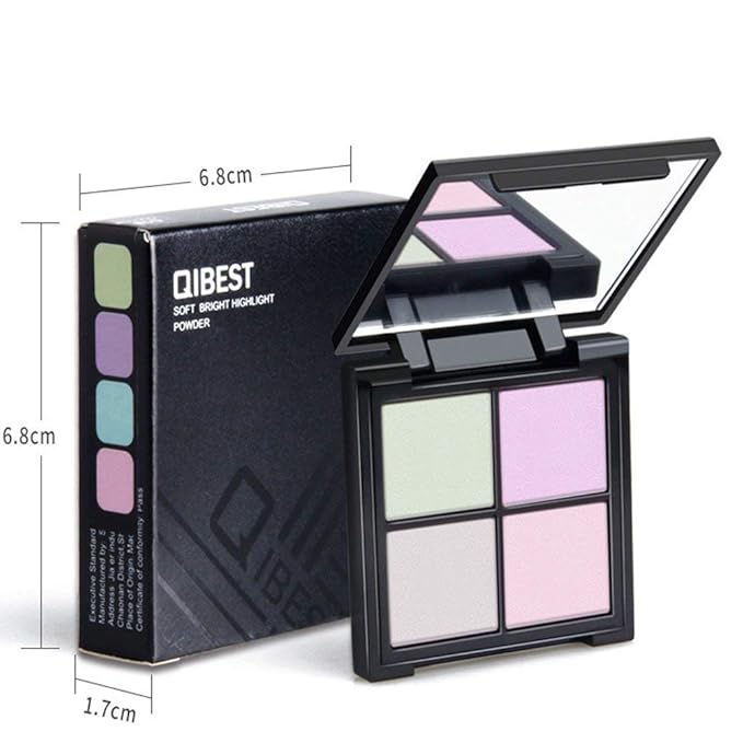 Highlighter 4 Colors Glow Kit Makeup Powder Face Illuminating Repair Highlighting Bronzer Palette