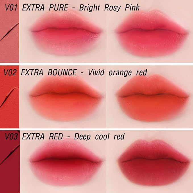 BBIA Last Velvet Tint (V03 EXTRA RED) + Over Glaze Stick (03 GRAPE GLAZE) BUNDLE SET
