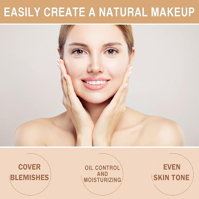 Skin Tone Adjusting CC Cream Spf 50, Colour Correcting Self Adjusting for Mature Skin, Moisturizing Skin, Primer, Concealer, Brightening Skin Tone(2Pcs Natural Color)